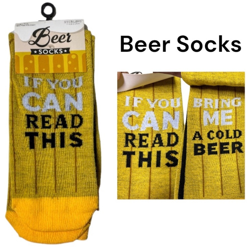 NWT Men’s “If You Can Read This - Bring Me A Cold Beer” Socks